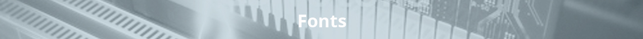 Fonts information header image